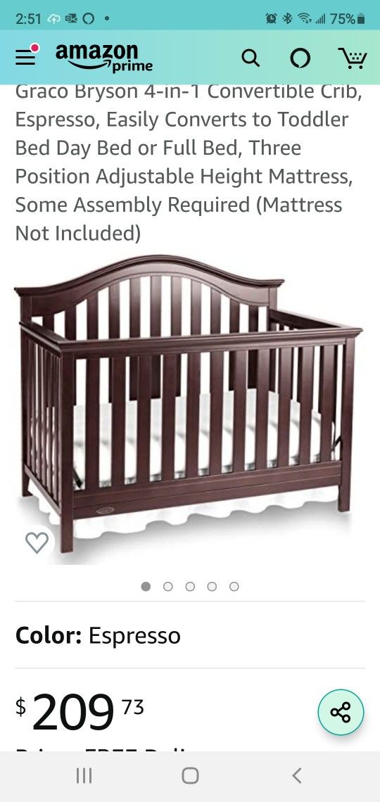 Brand New Graco Convertible 4 In 1 Crib Cherry