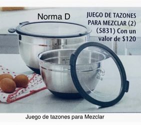 Juego De 2 Tazones Para Mezclar Nuevos En Su Caja 🌺 Princess House 🌺