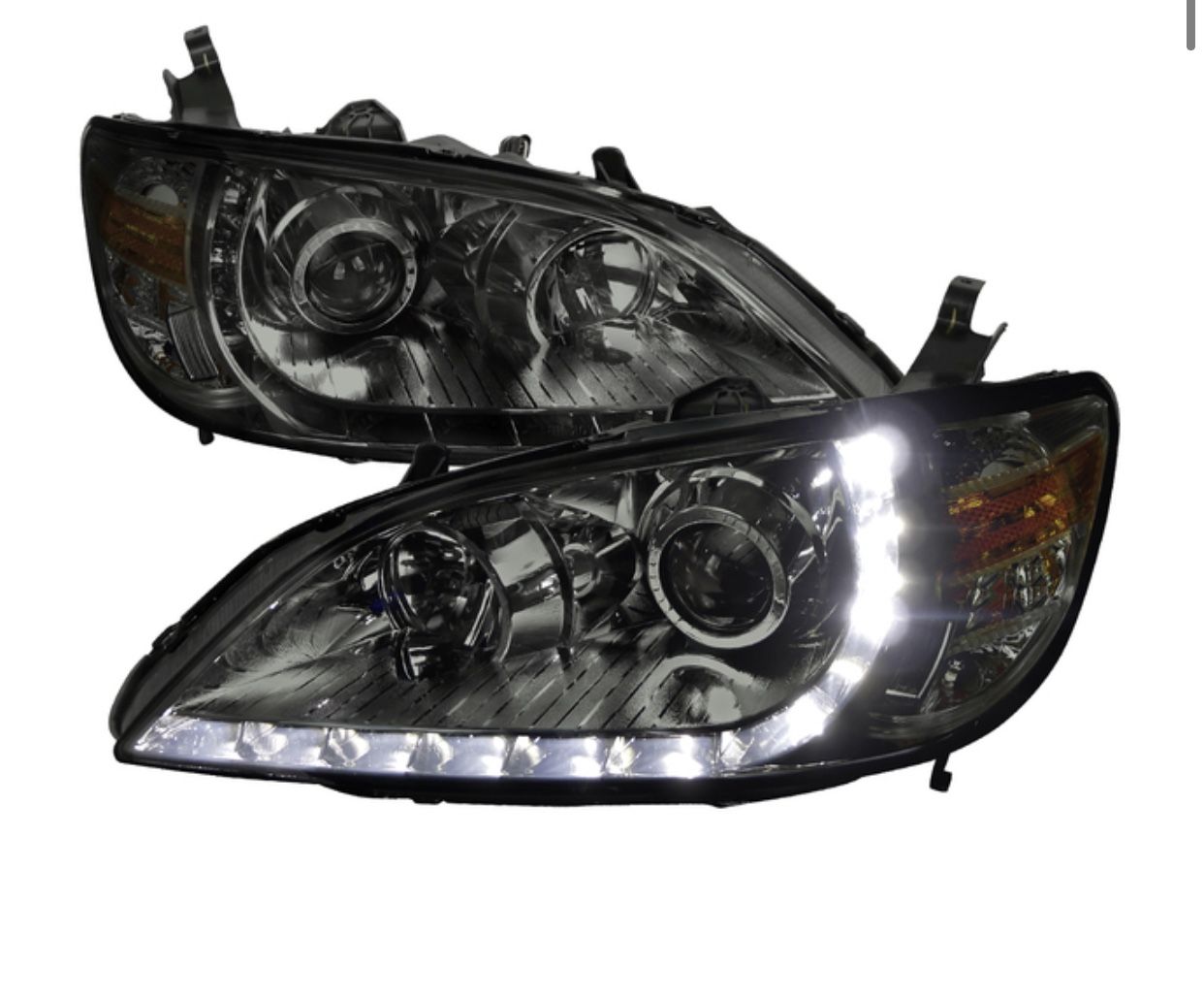 DYNAMIK 2004-2005 Honda Civic Headlights Chrome/Smoke Lens