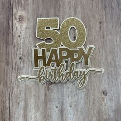 Gold Cake Topper