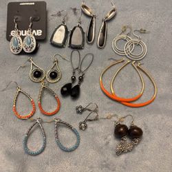Earrings bundle  - Silver, Black, Orange, Blue