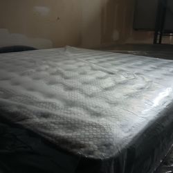 New Sealy King Pillowtop Mattress And Box Spring 