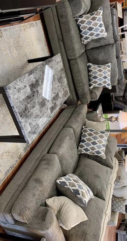 Dorsten Sisal Living Room Set (SOFA and LOVESEAT)