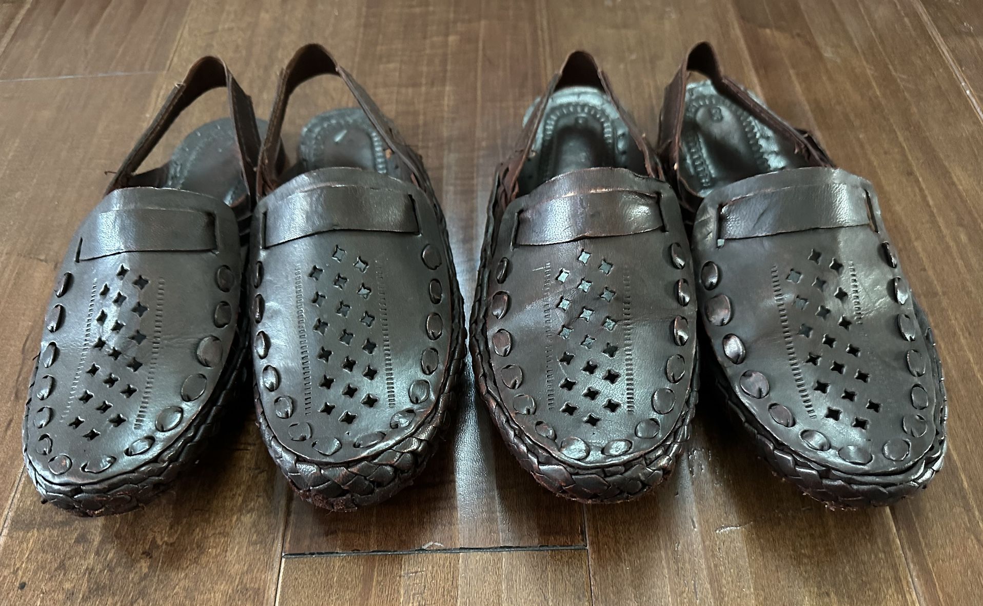 Boys Indian Traditional Mojadi Jutti Brown Leather Shoes