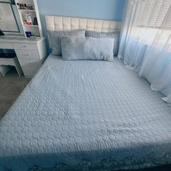 Cream Color Bed Frame 