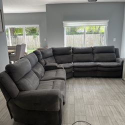 Gray Microfiber Couch