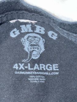Gas Monkey Bar N Grill Dallas TX Black Graphic T-Shirt Mens 4XL Big Tall