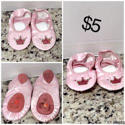 TRIPLE DEER Ballet Shoes for Girls, Satin Dance Practice Slippers Split Soft Leather...