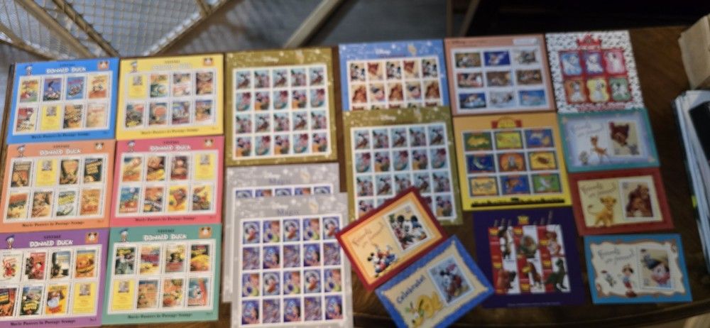 Vintage Disney Post Cards And Stamps