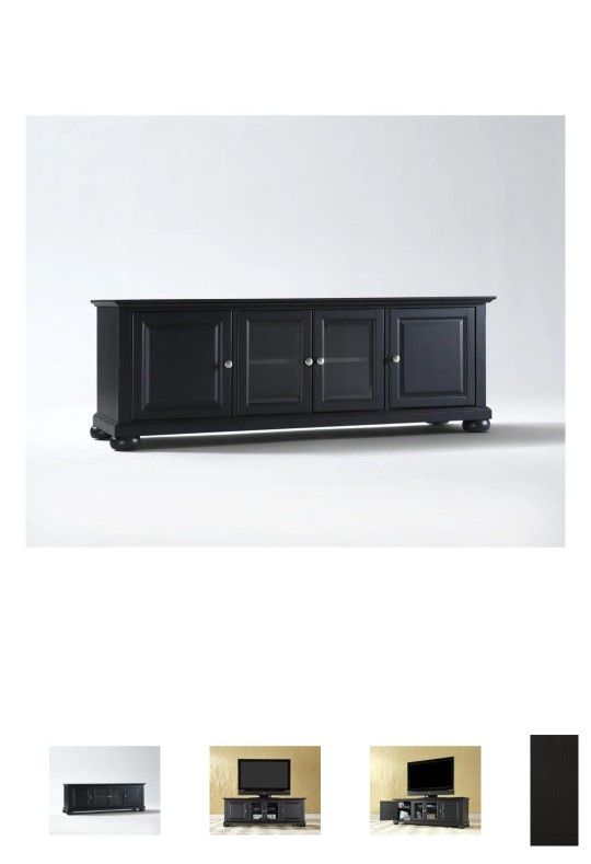Tv Stand Entertainment Center Black 76 in'