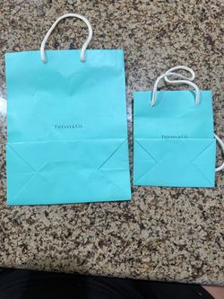 Authentic Tiffany & Co. Blue Shopping Bags – Set of 2