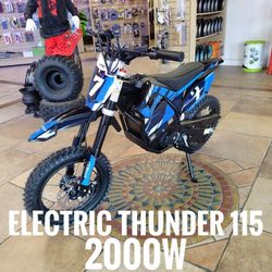 Electric thunder 115 2000w $1,595 electric mini pit bike 