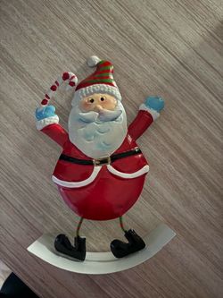 Santa Claus Metal Christmas Figurine