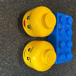 Lego Containers - Storage Head X2 + 8 Stud Brick