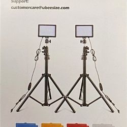 LED Video Light Kit, 2 Pcs Dimmable Continuous Portable Photography