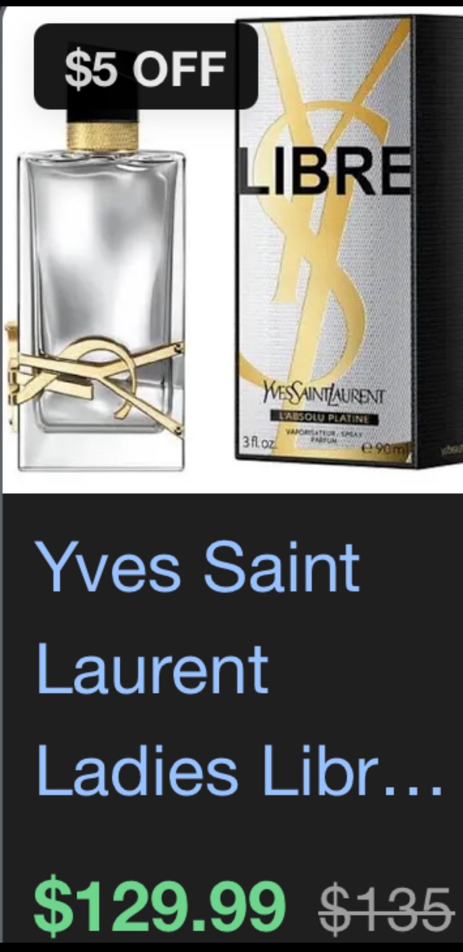 YSL LIBRE Platine Perfume 