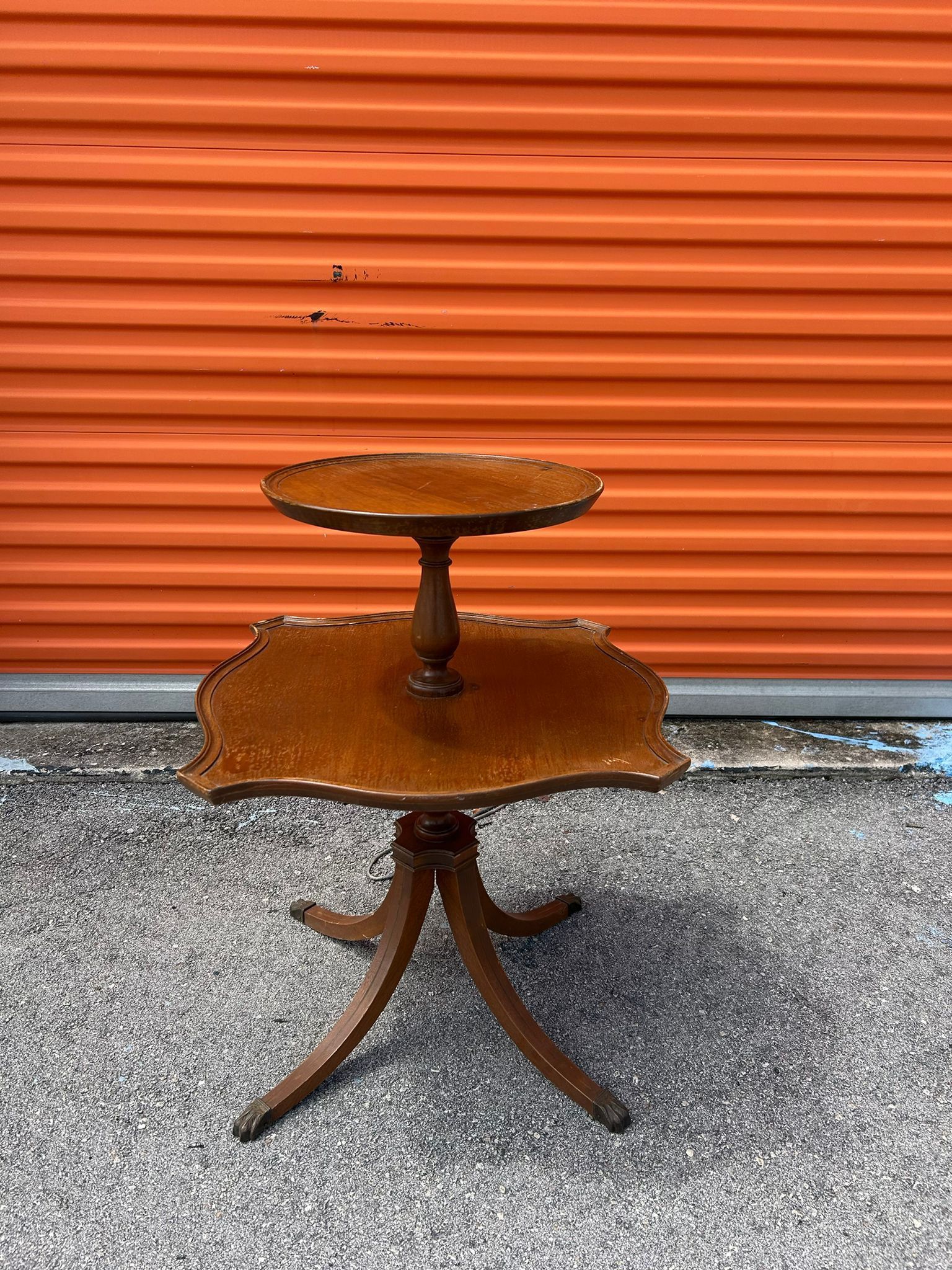 ANTIQUE/ VINTAGE/ SOLID Walnut Wood /2 Table Stand/ DELIVERY NEGOTIABLE