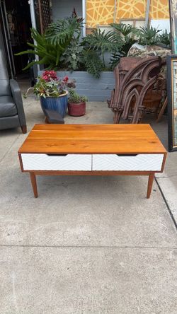 Solid wood coffee table