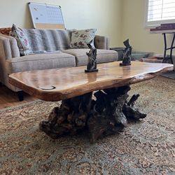 Burlwood Center Coffee Table