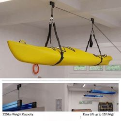 Kayak Canoe Ladder Bicycle Overhead Pulley Hoist Lift Hanger Mount