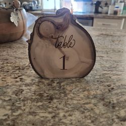 Engraved Table Numbers 1-15.
