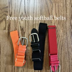 Free Youth Softball Belts