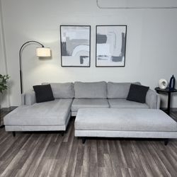 FREE DELIVERY Light Gray Sectional Couch