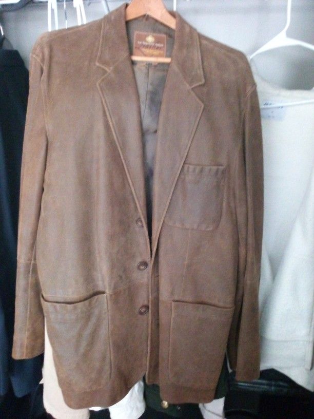 Leather Sport Jacket Brown