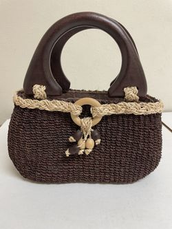Native Brown Woven Tote Bag