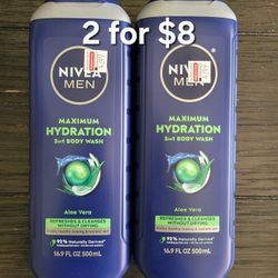 Nivea Men 3 In 1 Body Wash 2 For $8