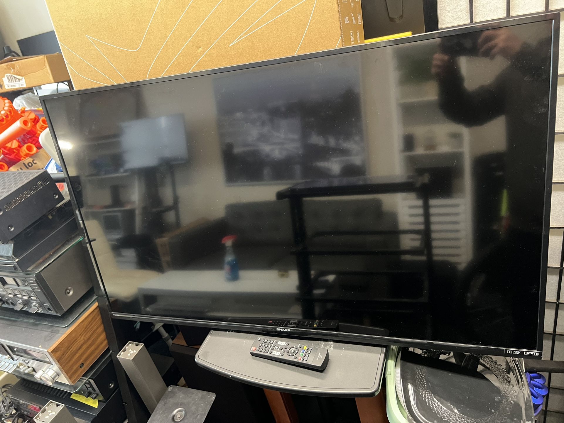 Sharp 48" LCD TV with wall mount. Non Smart