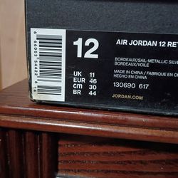 JORDAN 12's Bordeaux 