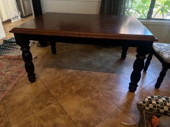 Dining table - brown & black