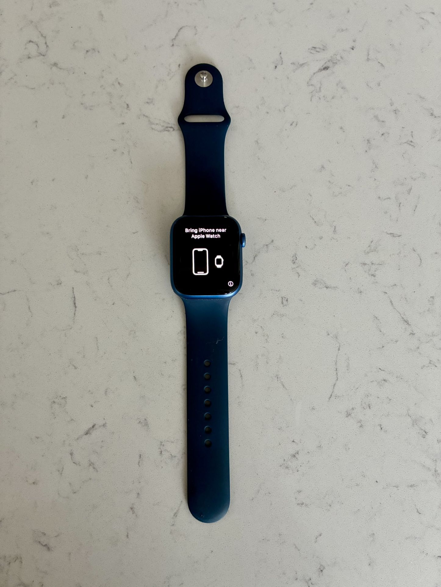 Apple Watch Series 7 (GPS+Cellular) 45mm Aluminum Case with Abyss Blue Sports Band - Blue