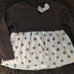4T long sleeve polka dot shirt