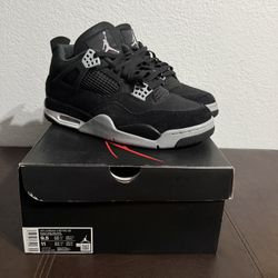 Jordan 4 Black Canvas Size 9.5