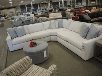 L-Shaped Sectional - Ivory | Corner Couch | Modular Sofa