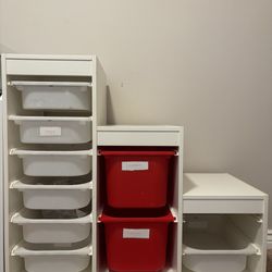 Trofast Storage With Bins Toys Organizer