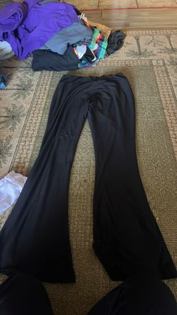 Black flare leggings