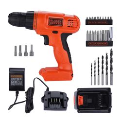 	BLACK+DECKER 20V MAX POWERECONNECT Cordless Drill/Driver + 30 Piece Bits and	