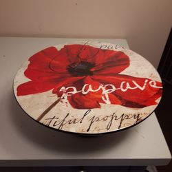 Red Floral pedestal Cake Stand  Thumbnail