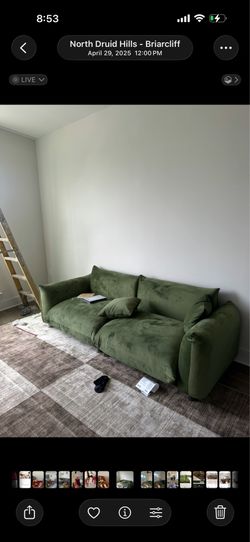 Green 3 seater couch