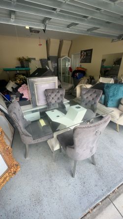 Dining  table gray and with