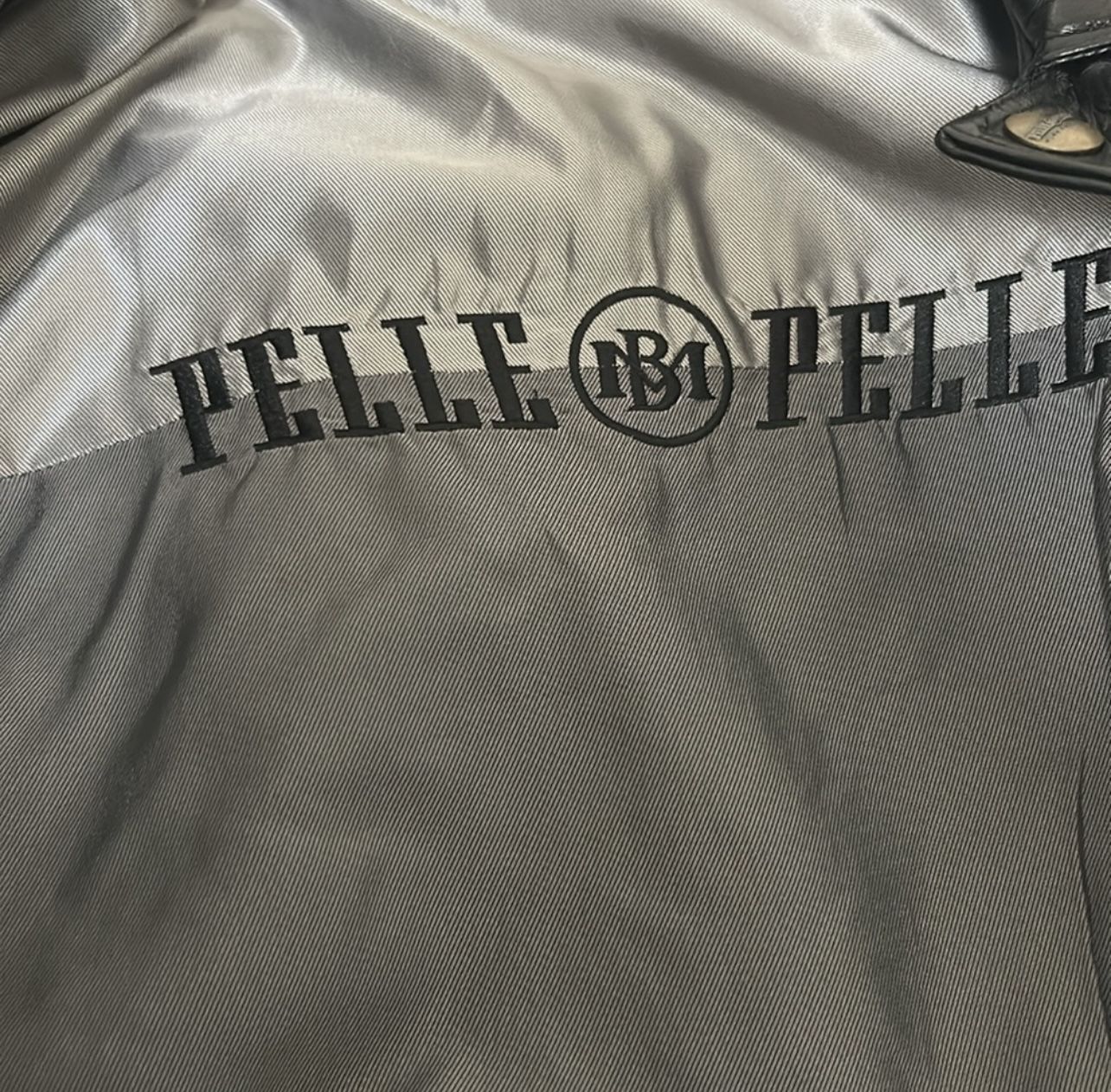 Pelle Pelle Black and Gray Leather Jacket