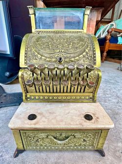 1912 RARE Brass Model 313 National Cash Register NCR Mexican Candy Store Adding Machine Ornate Metal