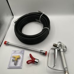 Airless Paint Spray Gun with 50' Hose, 3600PSI (black)