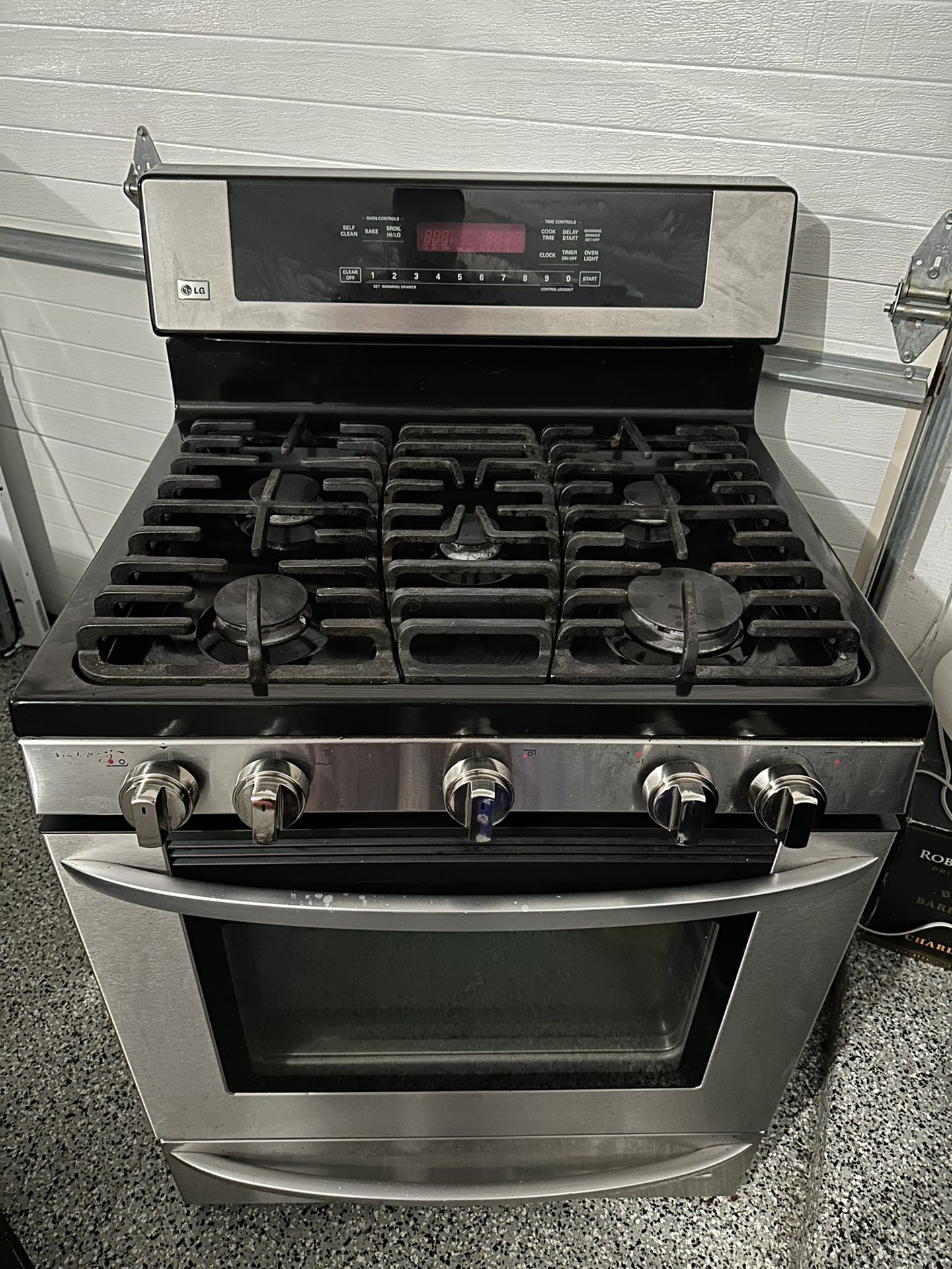 Stainless steel 5 burner gas stove (LG)