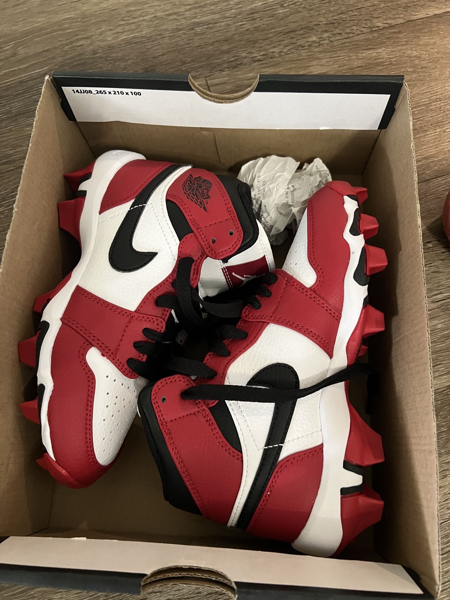 Nike Jordan 1 Football Cleats 1Y
