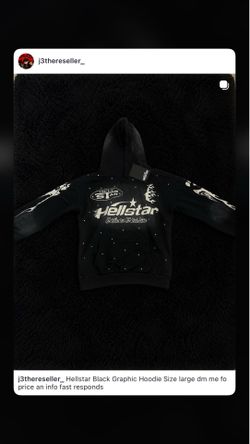Size large Hellstar Black Graphic Hoodie