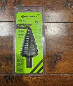 Greenlee GSB12 1-3/8” Step Drill Bit – Premium Unibit / Step Bit in Original Packaging  Brand New – Never Opened, Never Used This high-performance Gre